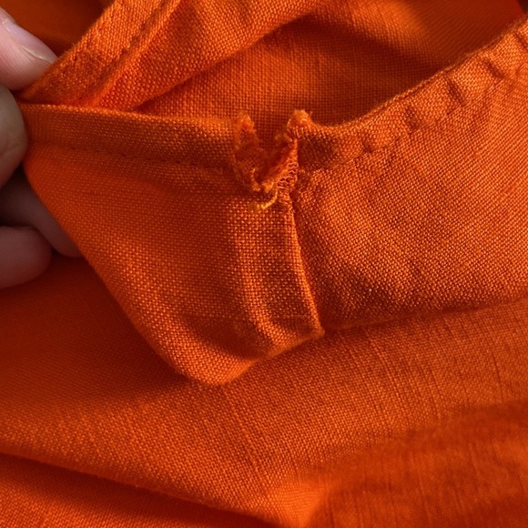 Loft Orange Linen Blend Mini Dress - Picture 5 of 6